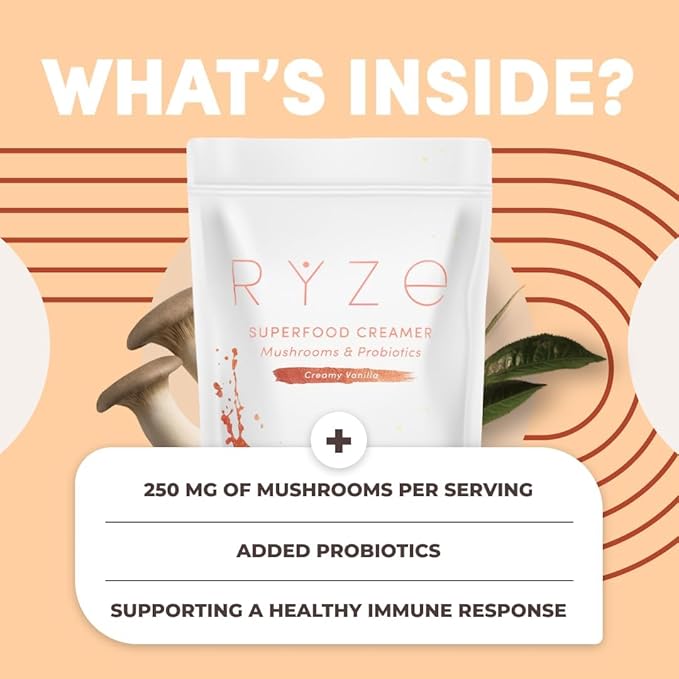 Ryze Superfoods Probiotic Coffee Creamer – Vanilla Latte