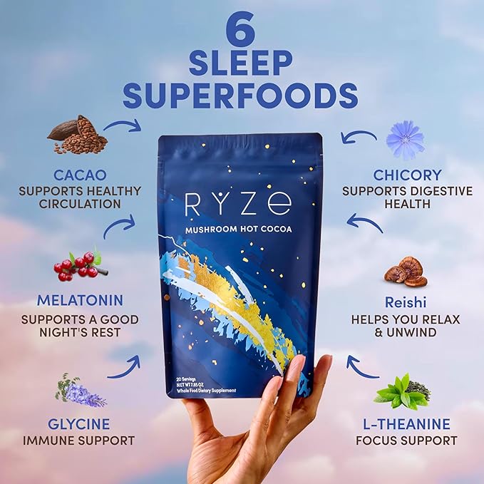 Ryze Mushroom Hot Cocoa – Deep Sleep Blend