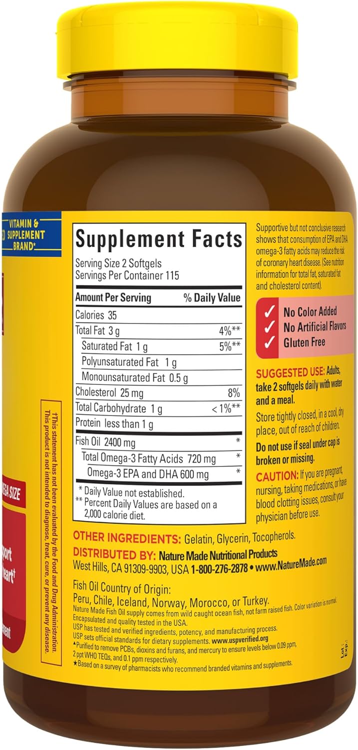 Nature Made Fish Oil - 220 Softgels