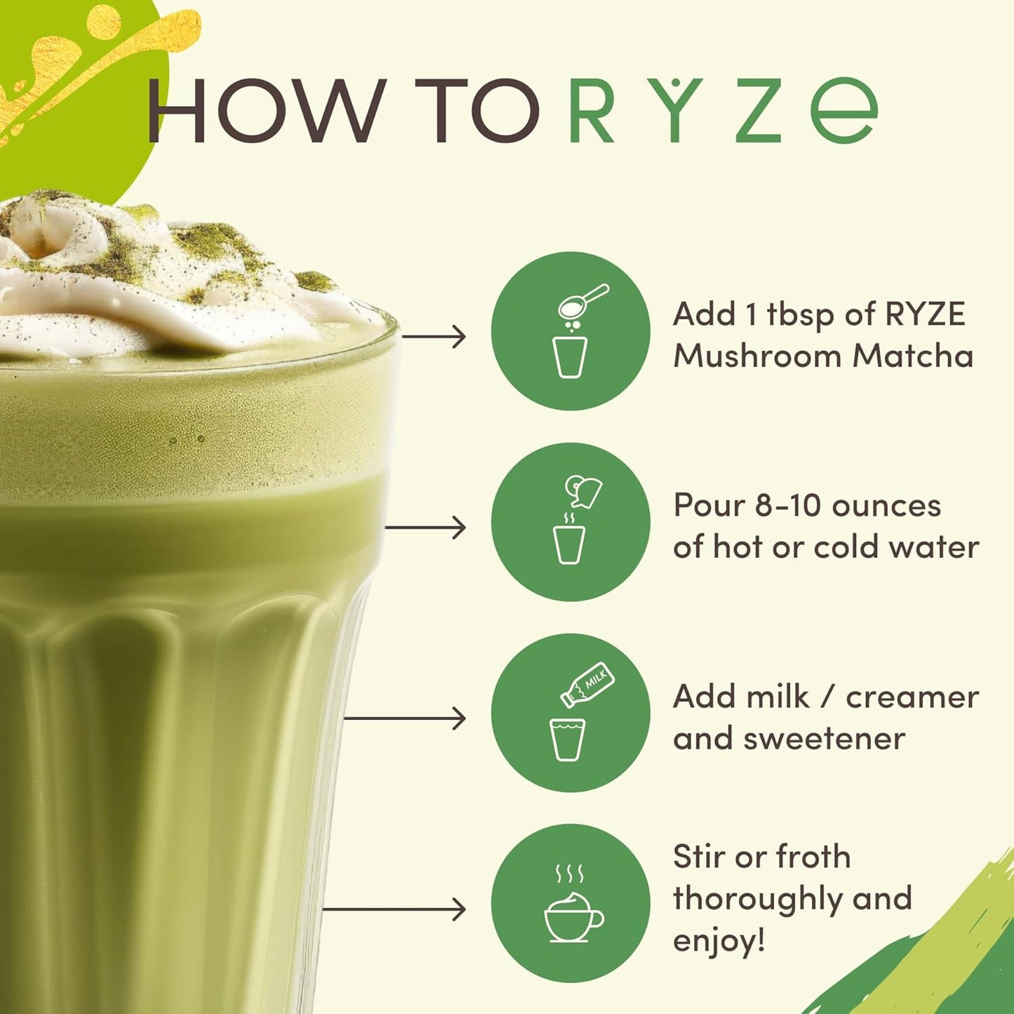 Ryze Superfoods Mushroom Matcha