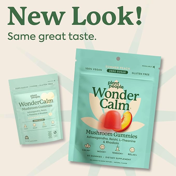 Plant People WonderCalm Mushroom Gummies – Summer Peach Flavor