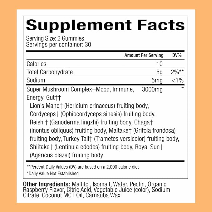 Plant People WonderDay Mushroom Gummies – Wild Raspberry
