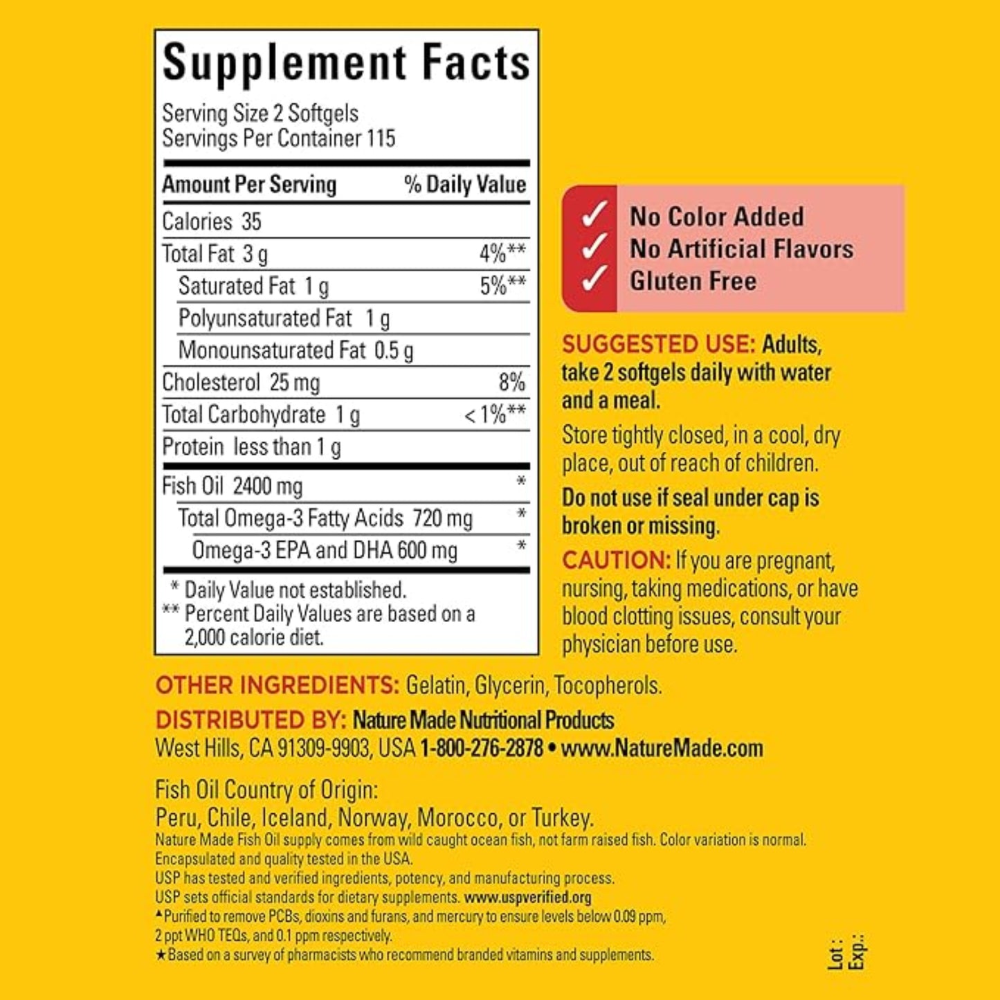 Nature Made Fish Oil - 220 Softgels