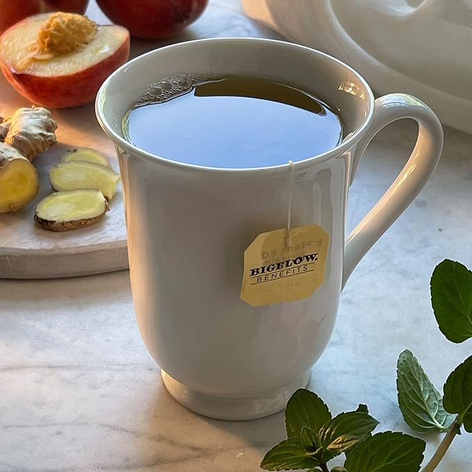 Bigelow Benefits® Calm Stomach – Ginger & Peach Herbal Tea
