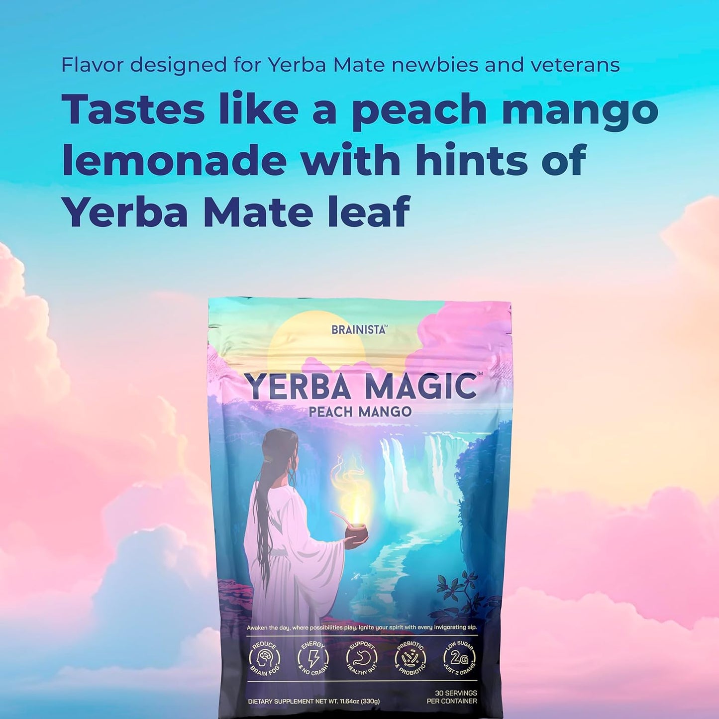 Yerba Magic 3-in-1 Yerba Mate Instant Tea – Peach Mango