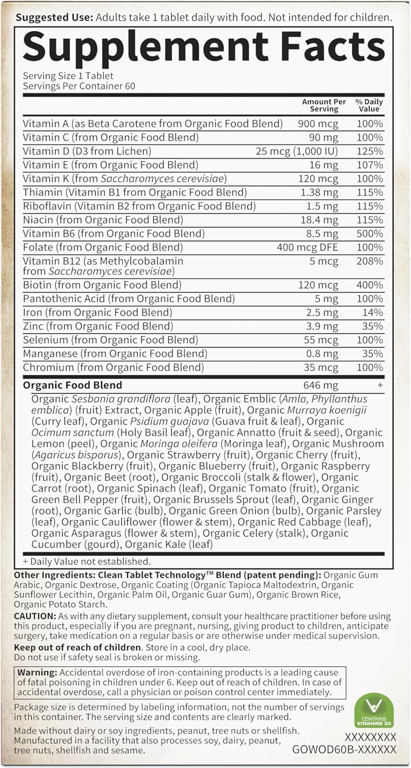 Garden of Life Organics • Women's Once Daily Multi (60 Tablets)