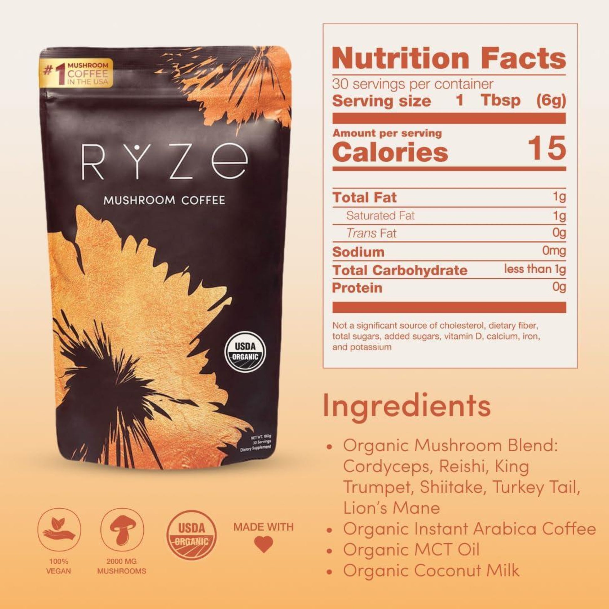 Ryze Superfoods Mushroom Coffee