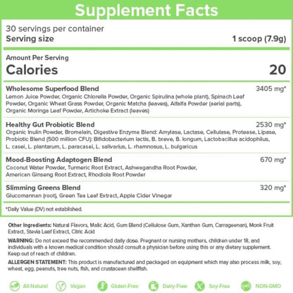 Skinny Greens™ Green Apple – Green Juice Superfood Powder