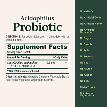 Nature’s Bounty Lactobacillus Acidophilus Probiotic