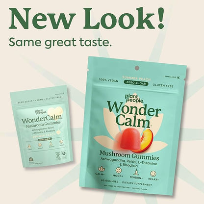 Plant People WonderCalm Mushroom Gummies – Summer Peach Flavor